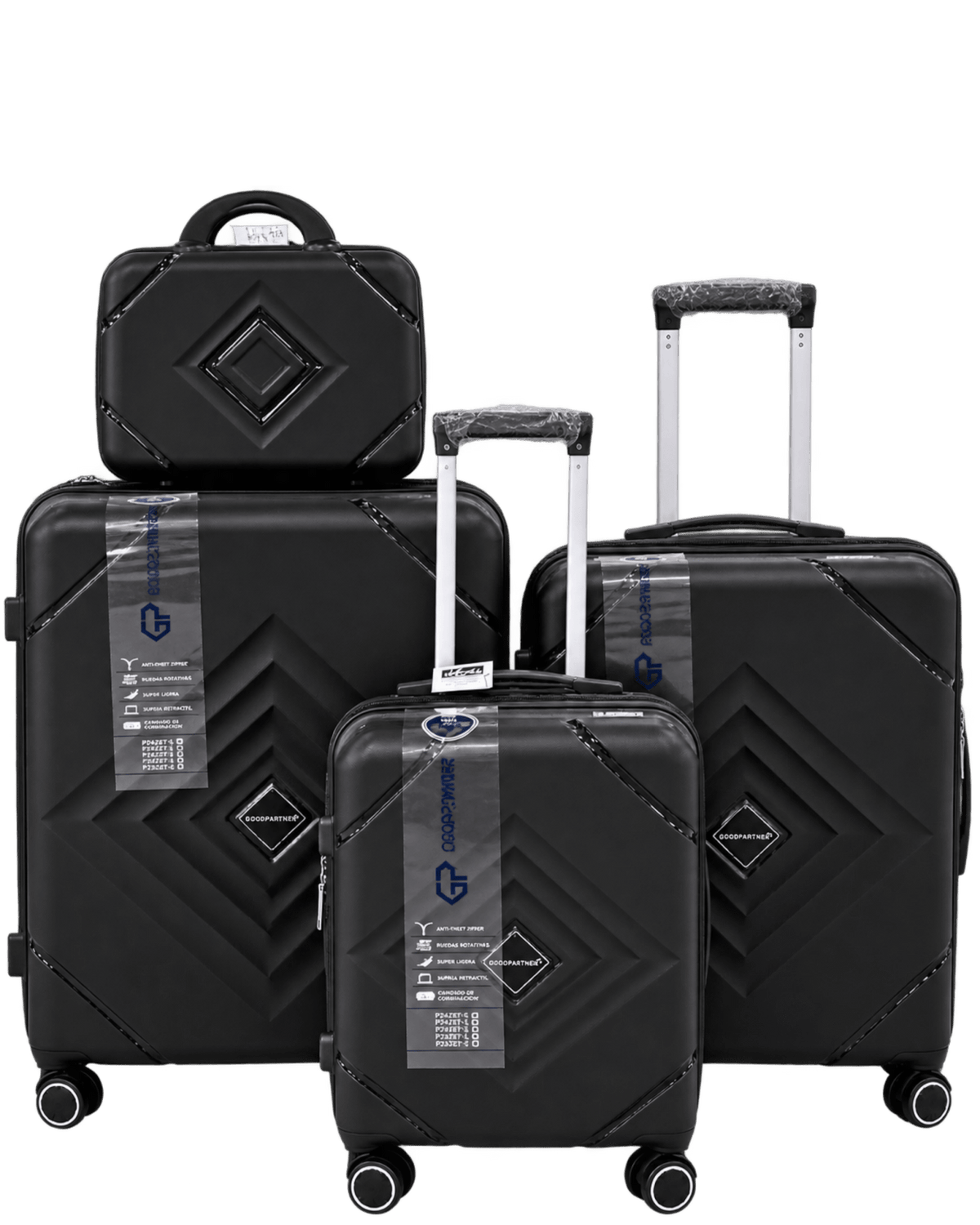 Good Partner Rock Complete Luggage Set with Beauty Bag - houseofluggage