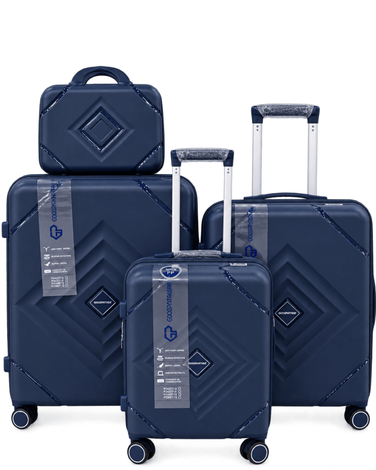 Good Partner Rock Complete Luggage Set with Beauty Bag - houseofluggage
