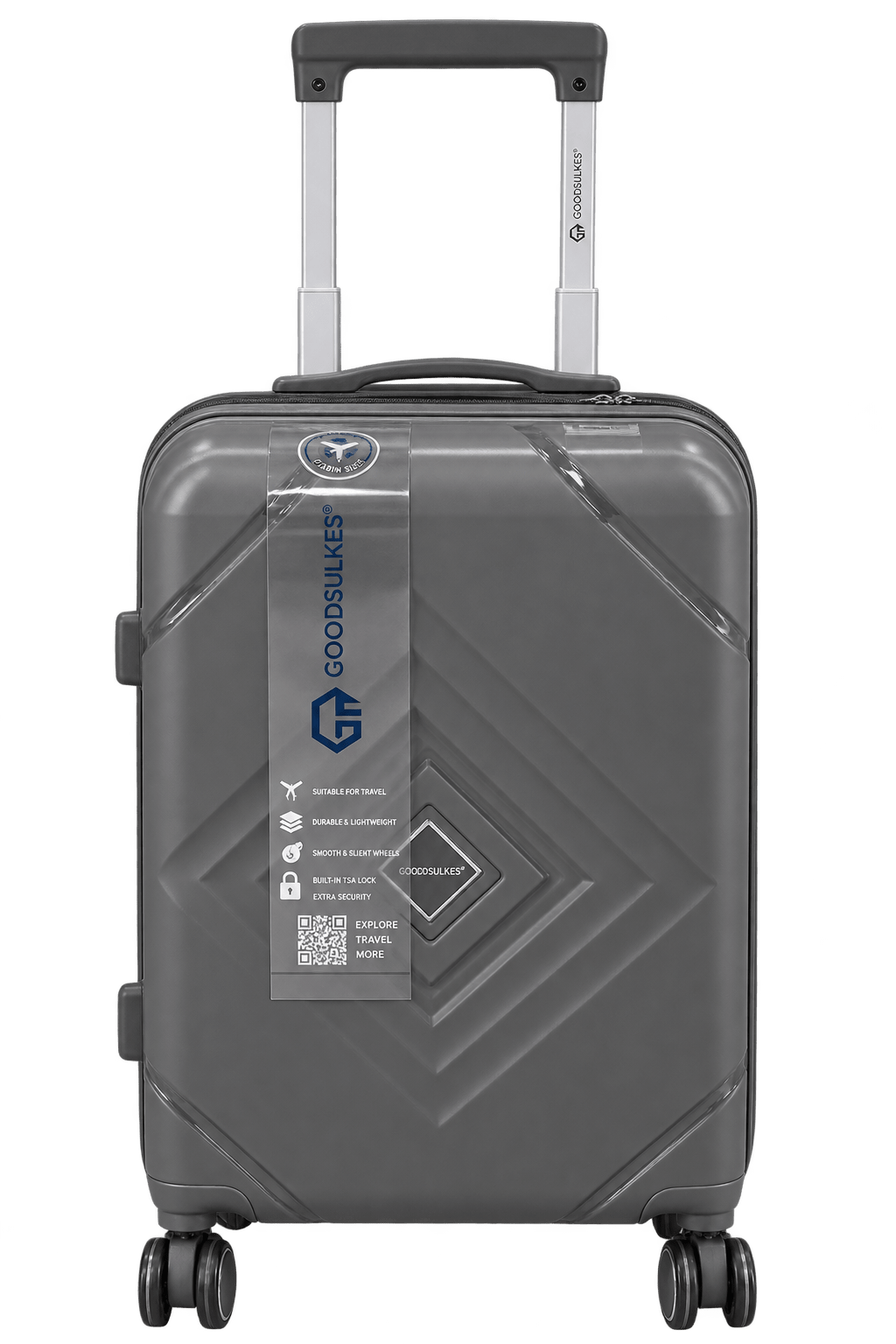 GOOD PARTNER SMALL HAND-CARRY TROLLEY ARTICLE ROCK - houseofluggage