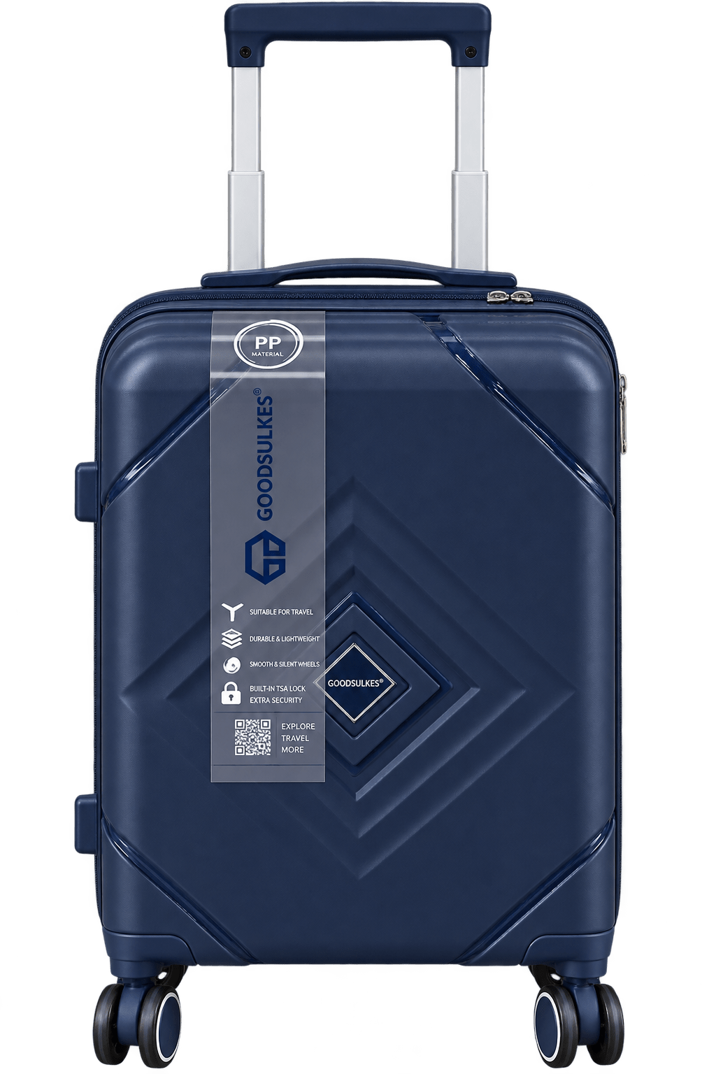 GOOD PARTNER SMALL HAND-CARRY TROLLEY ARTICLE ROCK - houseofluggage