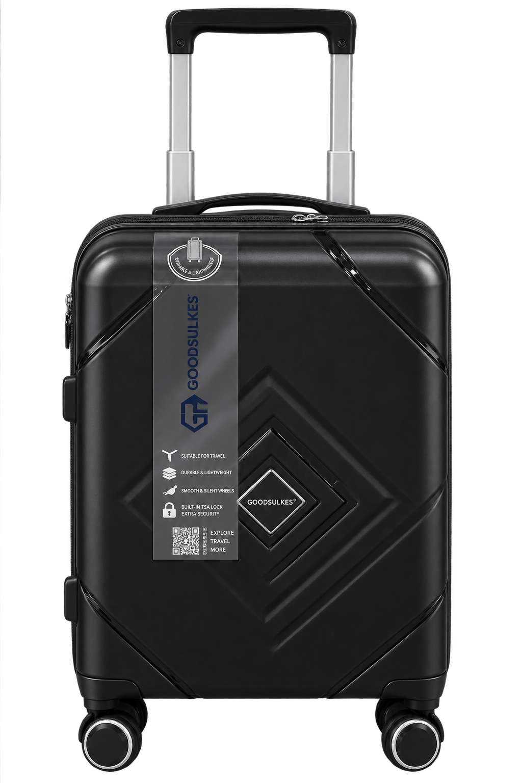GOOD PARTNER SMALL HAND-CARRY TROLLEY ARTICLE ROCK - houseofluggage