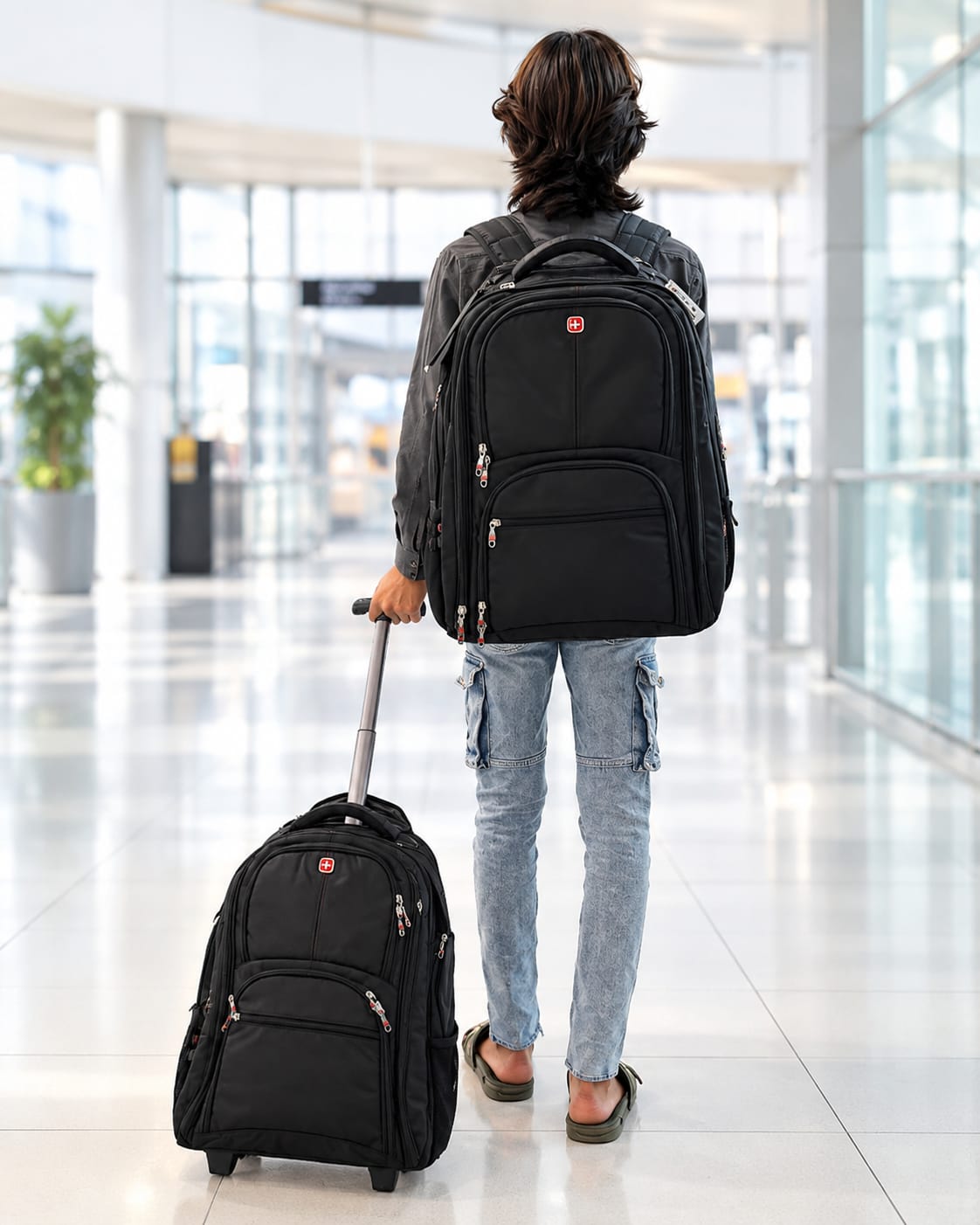 Trolley Backpack – Wheeled Travel Backpack with Handle - houseofluggage